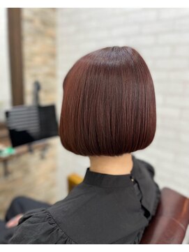 ハサミバイアトリエナガノ 千葉(8sami by atelier nagano) デザインカラー/レイヤーカット/ウエットヘア/オリーブベージュ