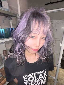 アドネ プライム(adne prime) ラベンダー/グレーミックスカラー/セクション