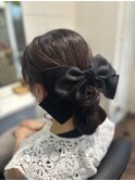 ロングシニョン☆ヘアアレンジ
