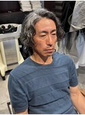 メンズパーマ　ミディアムスタイル