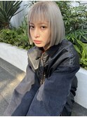 ミニボブ グレージュカラー