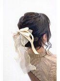 結婚式☆お呼ばれ☆シニヨンアレンジ☆Shinoko.