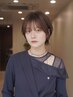 【三角知限定☆】丸顔・面長・頬骨補正カット＋透明感肌映えカラー
