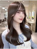 ダークパープル/くびれミディ/顔周りカット/前髪/韓国/表参道