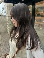 スーリール 福岡別府店(Sourire)&nbsp;シフォンベージュ 髪質改善 顔周りカット レイヤーカット 城南区