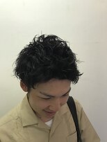 パティオンツー(PATIONN2)&nbsp;メンズツーブロック無造作ニュアンスパーマ刈り上げネープレス