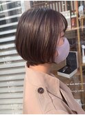 【neolive&】ハイライトベージュ小顔ショート