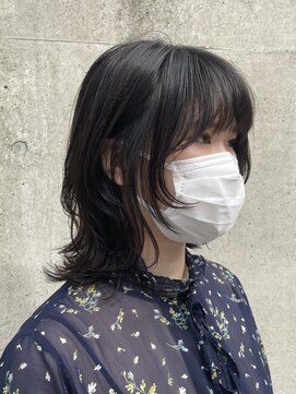 アクアオモテサンドウ(ACQUA omotesando) ＊ネオウルフカット！黒髪暗髪ミディアムウルフレイヤーカット