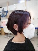 丸みボブの大人フェイスラインカラー