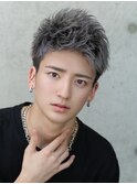 アップバングショート【短髪シルバー】