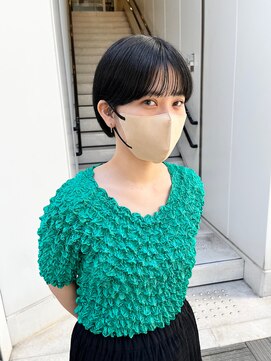 カフ(CAF) CAF FUKO/黒髪/ブルーブラック/マッシュボブ/大阪/心斎橋