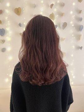 アブニールドール 大山台店 【インナー/ブリーチあり】ピンクベージュ×インナーピンク