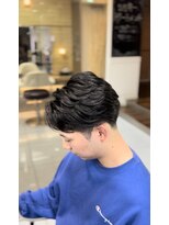 アッシュ 桜木町店(Ash)&nbsp;ニュアンスパーマセンターパートセンター分けメンズカット横浜