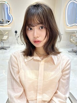 サイン 渋谷(SIGN) 韓国ヘアハッシュカットレイヤーカットグレージュブリーチ無し