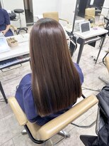 アジールヘア 所沢プロペ通り店(agir hair)&nbsp;アッシュブラウンロングレイヤーカットデザインカラー夏所沢韓国