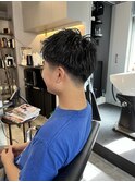 ツーブロックショート　ドジャースブルー