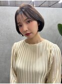 黒髪ボブルフネビージュ小顔ワンレン