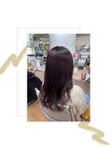 ツヤ髪×ボルドーカラー