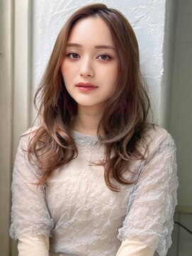 アグ ヘアー ヌーク 長野中御所店(Agu hair neuk) 《Agu hair》ラベンダーハグレイヤー×numberA.ベースケアミルク