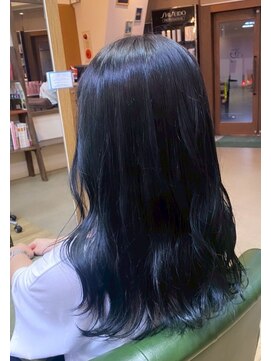 アグランテトラ 野田阪神店(a Gland tetra) アッシュブルー毛先ふんわり愛されセミロング*20代30代