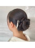 結婚式お呼ばれ 着物のヘアセット