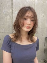 ガーデン 渋谷(GARDEN)&nbsp;ミディアム　ニュアンスパーマ　顔周りカット　顔周り似合わせ