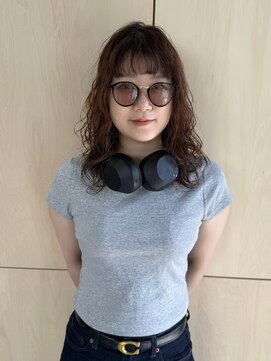 トワ バイ リンネ(Towa by Lin’ne) ロングパーマ×オレンジブラウン