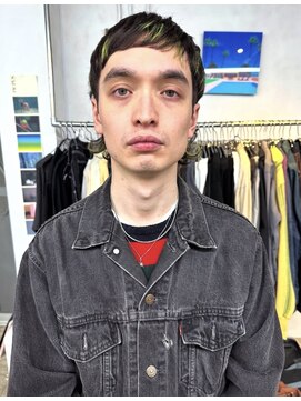 グリコ(grico) デザインウルフレイヤーショート/メンズウルフライムグリーン