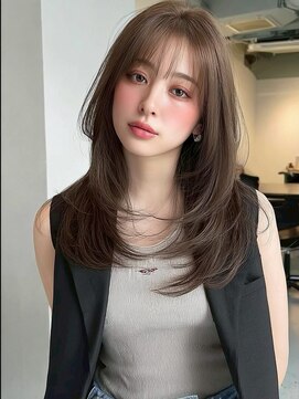 クイーン バイ ノイズ 西院(QUEEN by noism) ナチュラルレイヤートレンドカラー韓国風シースルーバング