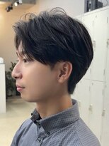 ガーデンタチカワネクスト(garden tachikawa next) 大人男子ビジネスヘアセンターパート毛流れニュアンスパーマ30代