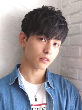 メンズサロン Johnny MEN 下北沢店【ジョニーメン】 men's/メンズ/リバースセンターパート/黒染め/韓国/顔周り波巻き