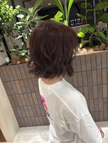 ヘアーザラブズラフズ オーガニカ 北九州(HAIR THE LOVES LAUGHS ORGANICA) 夏暖色カラー×パーマ風スタイリング