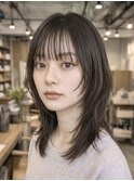 上田/レイヤーボブウルフカット顔周りレイヤーハッシュカット