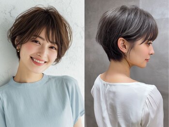 アノ たまプラーザ(ano)の写真/透明感×小顔に見えるショートスタイル☆ご自宅でも簡単セットでサロンの仕上がり◎