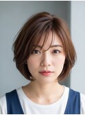 骨格補正ショートボブ川越/ハイライト/白髪ぼかし/白髪染め