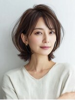 Heart's美人設計と白髪ぼかし専門店 青山表参道店 脱白髪染め/ショートヘア【ハーツ】&nbsp;白髪ぼかし脱白髪染め似合わせショートボブ40代50代60代