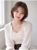 池袋 ショートボブ シースルーバング 大人ショートヘア コタ