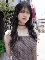 ネルケ 立川(nelke)&nbsp;顔周りレイヤー暗髪グレージュシースルーバング小顔立川