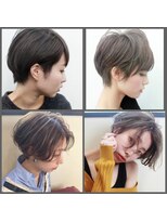 トルネード(TORNADO)&nbsp;外国人風ショートボブ ハイライト 暗髪グレージュ　白髪ぼかし