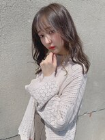 ヘアースペースシャルム (HAIR SPACE Charme) 透明感グレージュ＆インナーカラー　柔らかセミディ