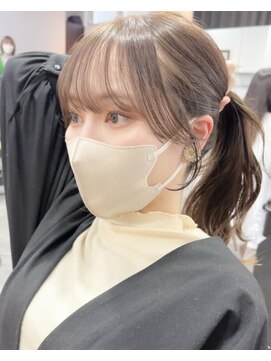 ビューエヒメ(VIEW EHIME) 韓国×顔まわりカット×レイヤーカット×グレージュ