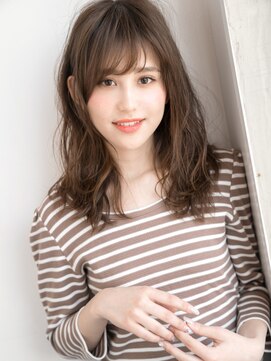 ノベル 太田西本町(Novel) 好感度◎ほつれロング×シースルーバング ひし形シルエット