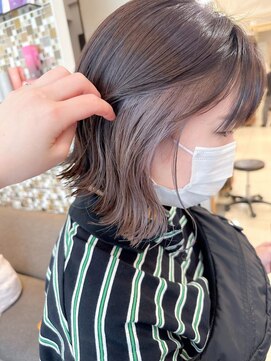 ネオリーブアイム 横浜西口店(Neolive aim) 人気の見せるインナーカラー グレージュ【横浜】k