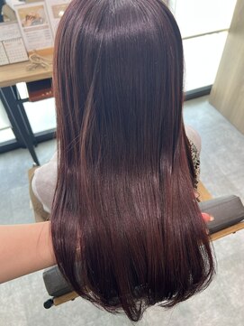 テラスヘア 新潟駅南(TERRACE hair) 【ブリーチ無し】艶感UPピンクブラウン◇