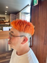 フロー(Flow) オレンジカラー×メンズショートヘア【岩本大樹】
