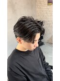 センターパート×ニュアンスパーマ