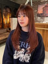 ノラ ヘアーサロン(NORA HAIR SALON)&nbsp;【akane】韓国レイヤーカットレッドブラウンカラー