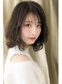 黒髪アッシュブラックくびれヘアボブパーマY浦和20代30代40代