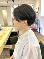 ファイブシーン アオヤマ(5SCENE AOYAMA)&nbsp;ショートボブ前髪なしハンサムショート襟足大人ショート