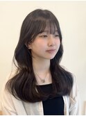顔まわり/レイヤーカット/韓国/ロングヘア/ベージュ